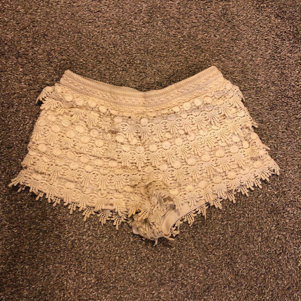 Fringe short shorts